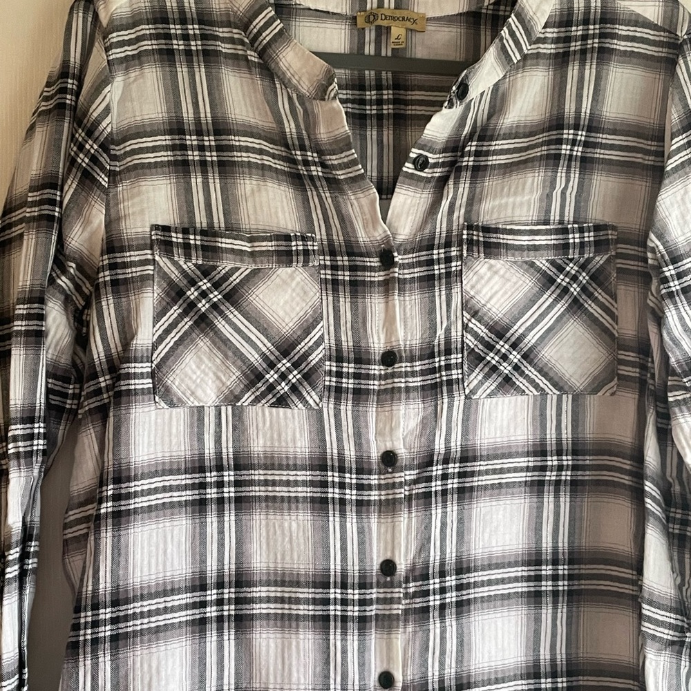 Democracy Plaid shirt